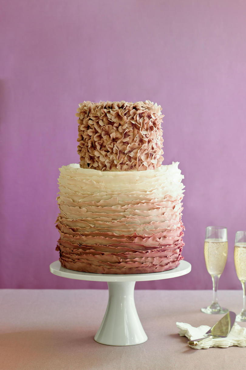 Ombre Effect Wedding Cake