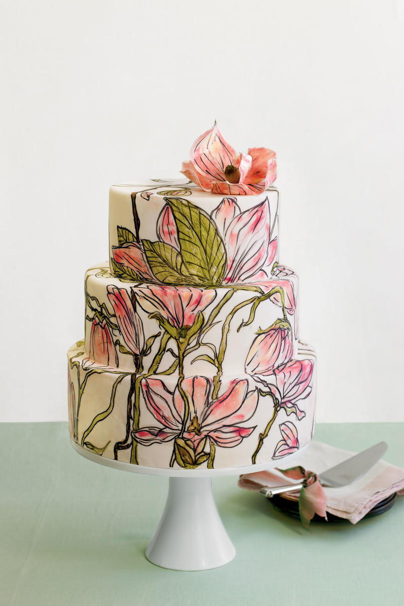 Ručně malované Wedding Cakes