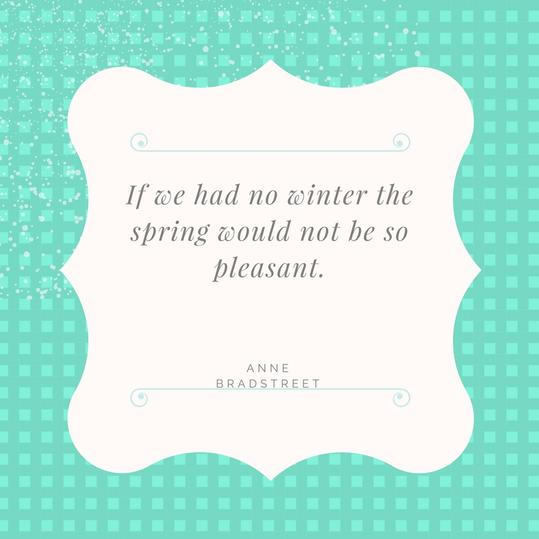冬 to Spring Quote