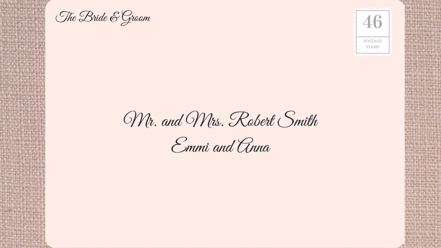 Adressering Wedding Invitations to Family with Young Children