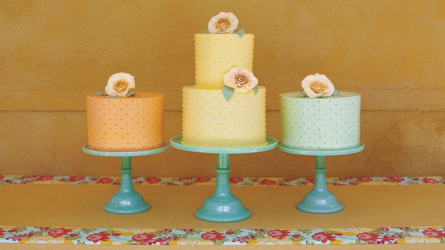 А Trio of Tropical Wedding Cakes