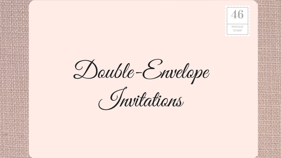 Adressering Double Envelope Wedding Invitations