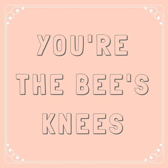 Du er the bee’s knees. 