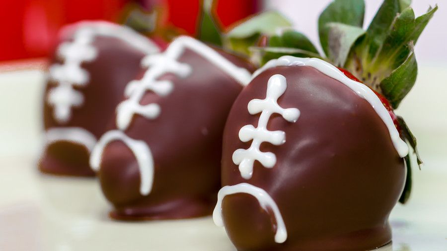 Chocolate Strawberry Footballs