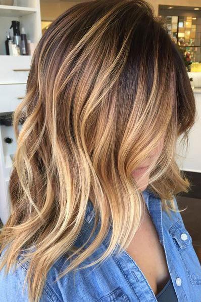 Kaštan Brown Hair with Soft Blonde Ombre 