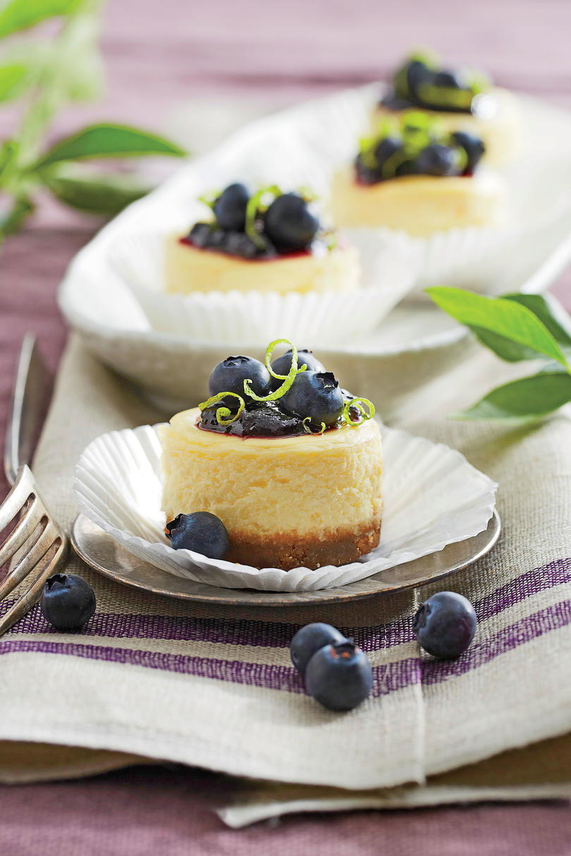 Petite Blueberry Cheesecakes 