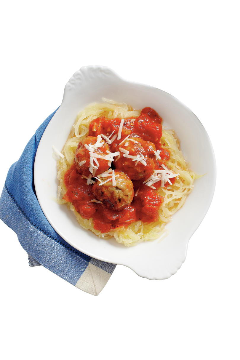 Espaguetis Squash and Meatballs