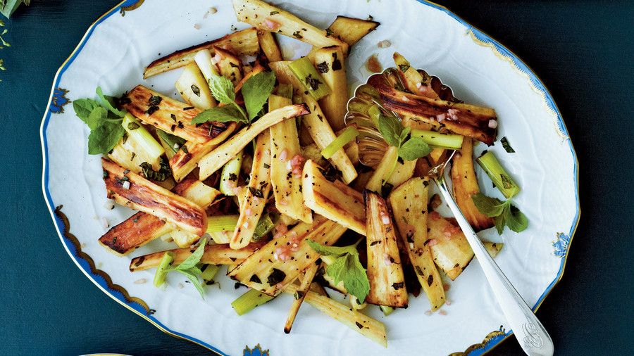 Ristede Parsnips with Mint