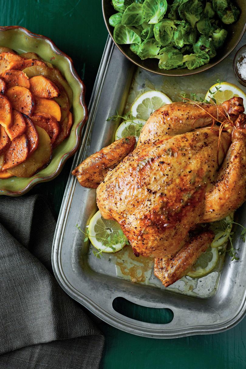 Asado Chicken with Sweet Potatoes and Apples