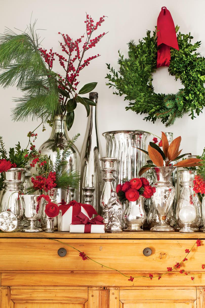 عتيق Christmas Decorations: Mercury Glass 
