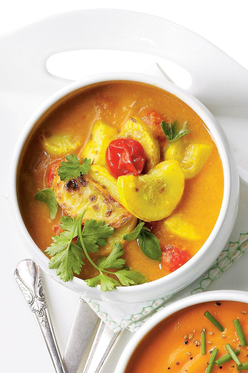 Žlutá Squash and Curry Stew