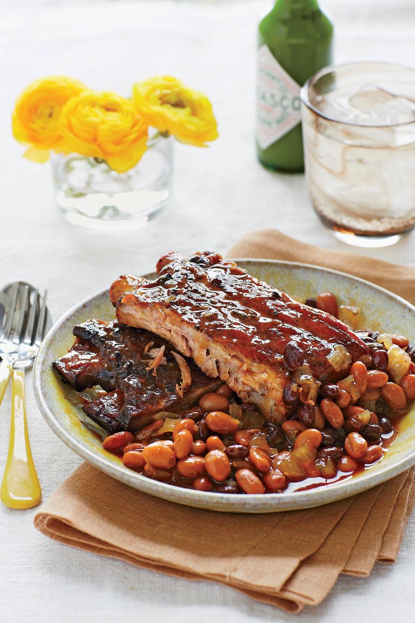 Lento Cooker Recipes: Spicy-Sweet Ribs and Beans Recipes
