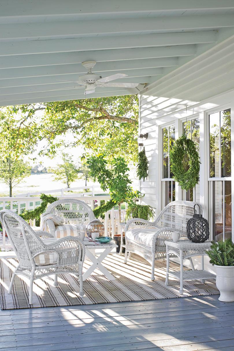 Abierto White Farmhouse Porch