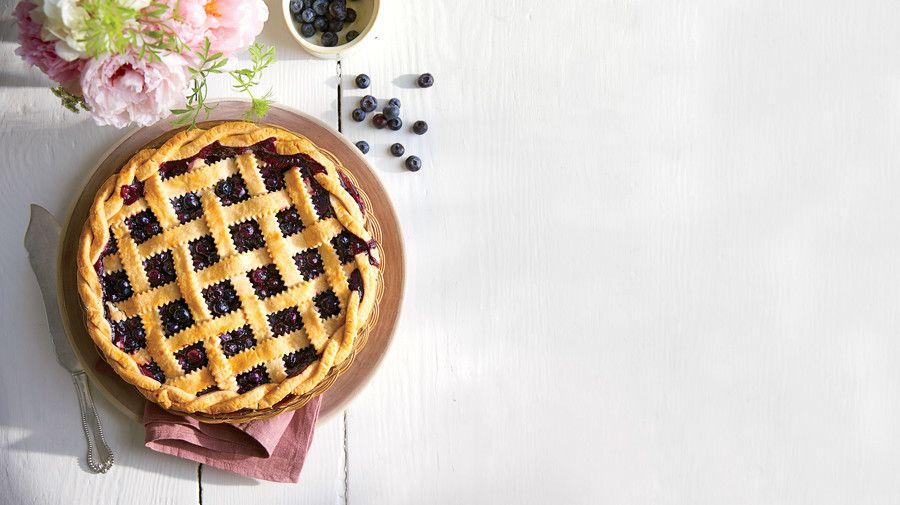Honning-balsamico-Blueberry Pie