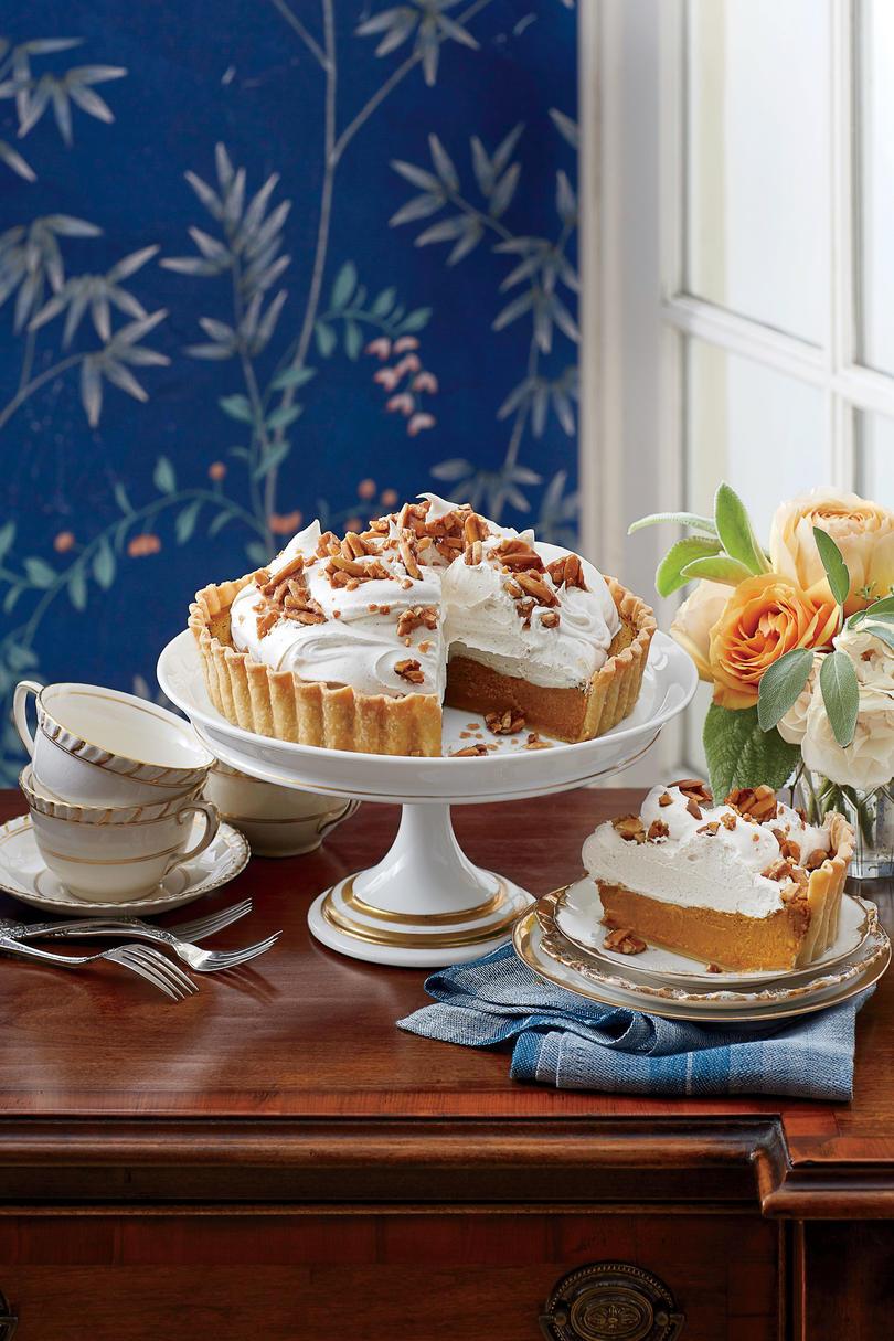 Calabaza Tart with Whipped Cream and Almond Toffee Recipe