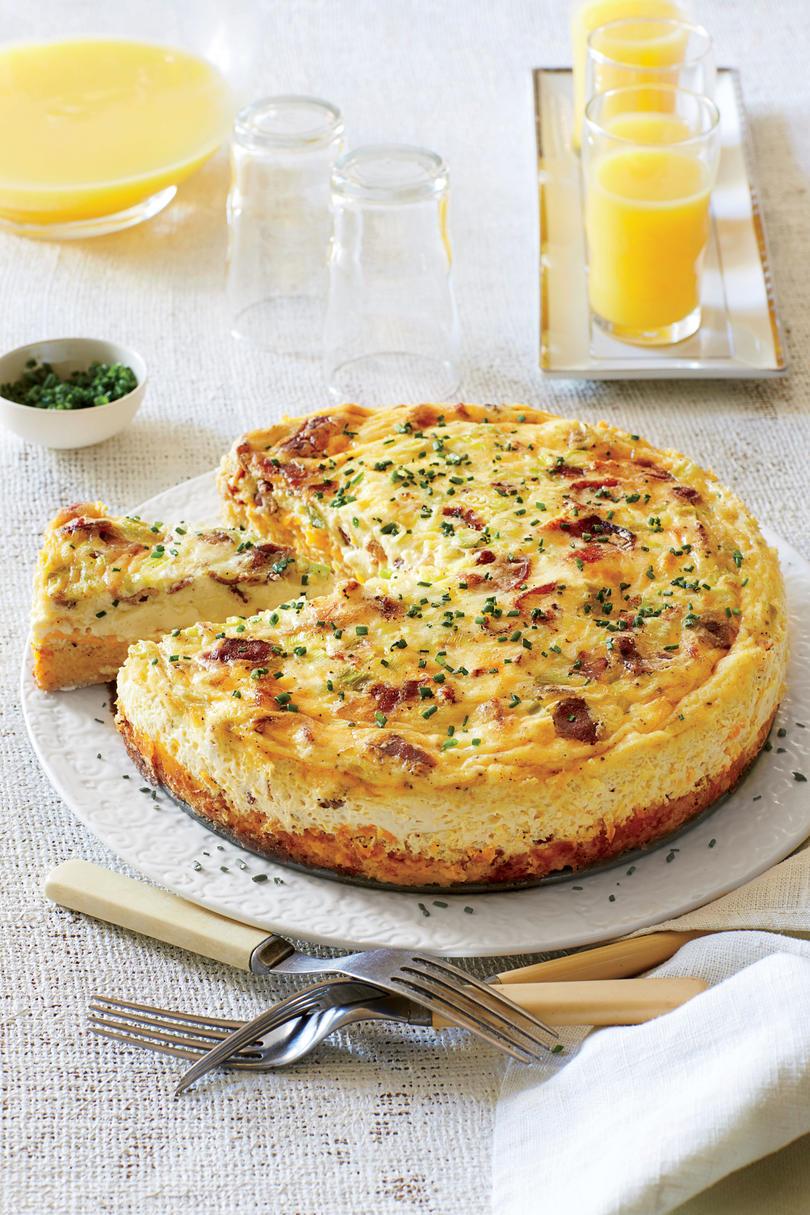 Bacon-a-Cheddar Grits Quiche