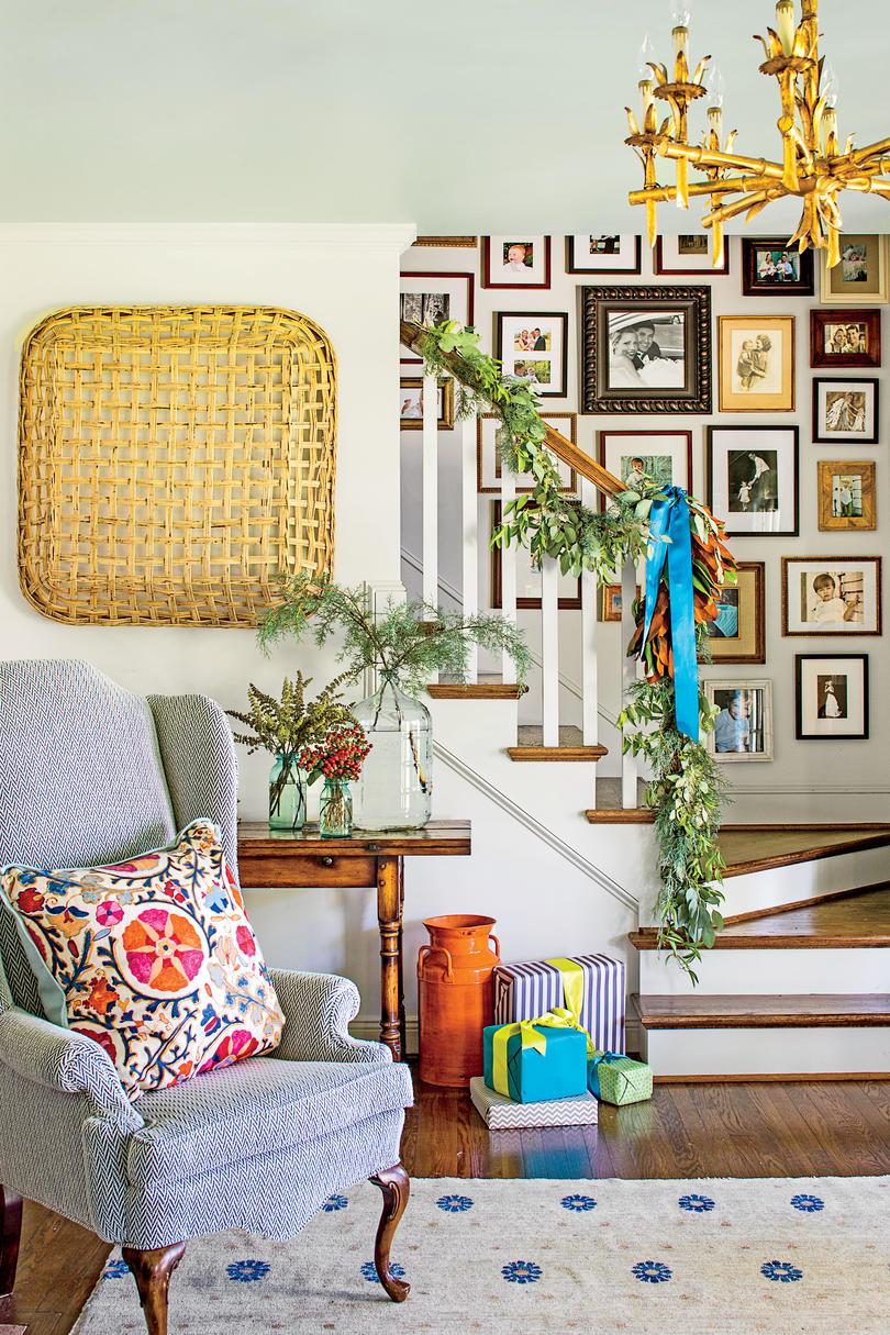 Escalera with Garland and Gallery Wall