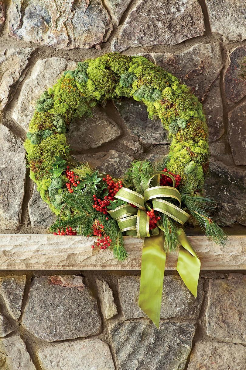Organický Moss Christmas Wreath