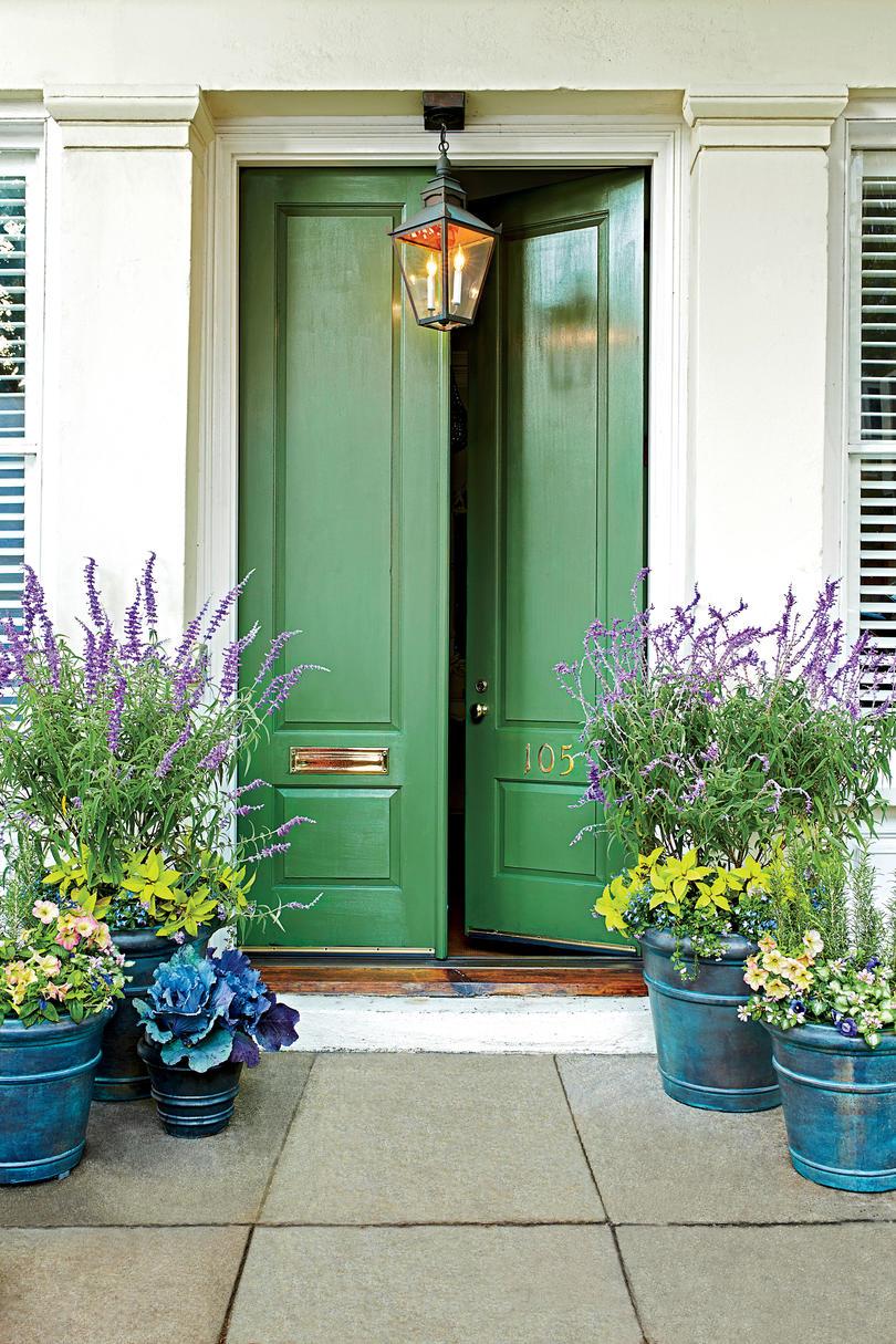 グリーン Charleston Front Door