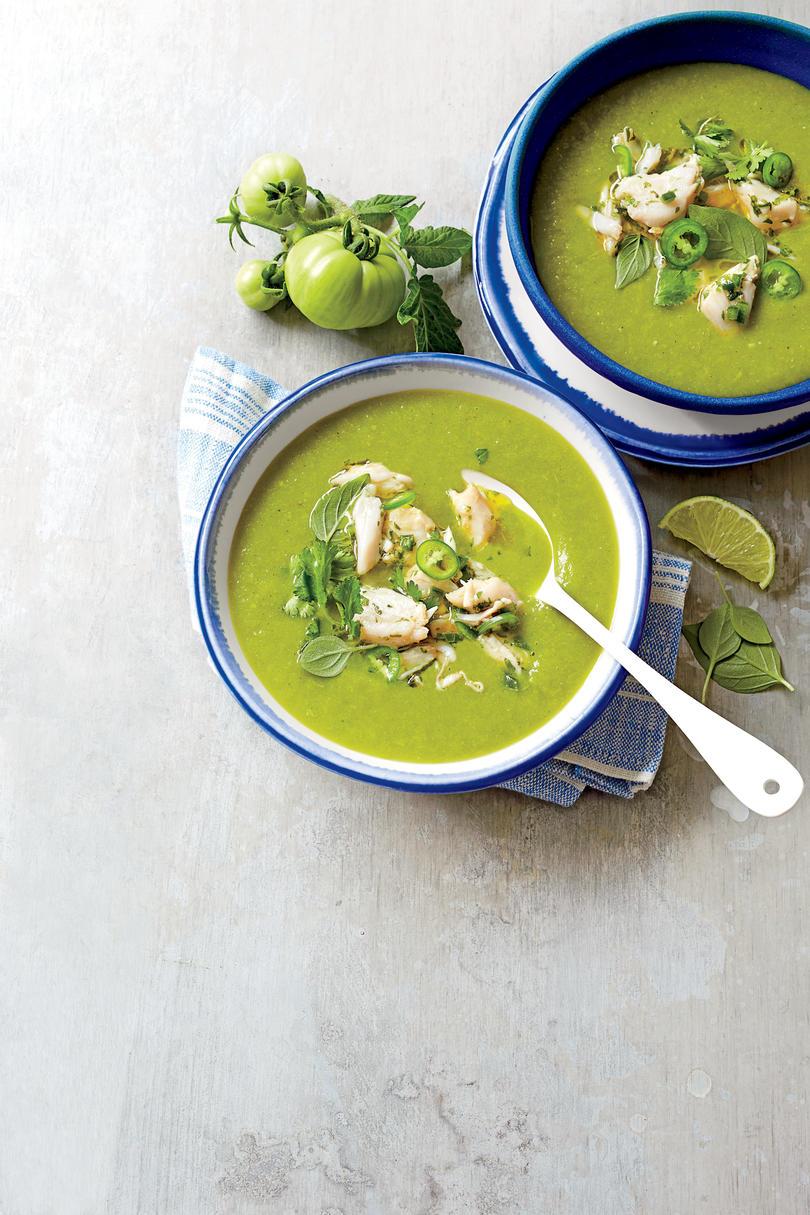 Verde Tomato Soup with Lump Crabmeat