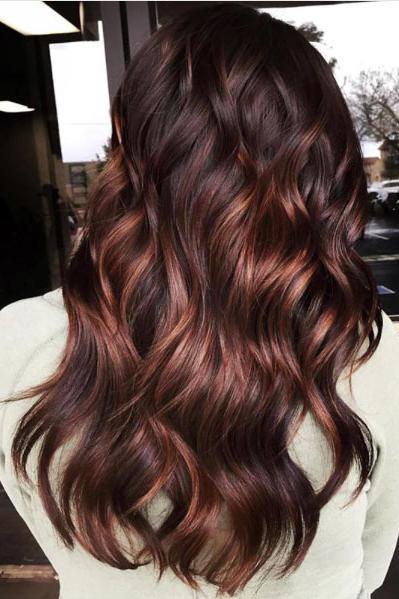 Aubergine Red with Copper Balayage 