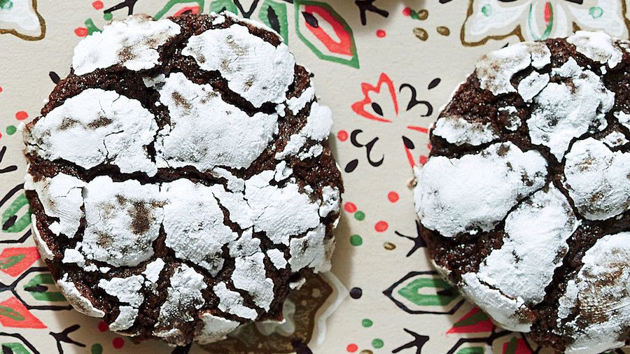 الشوكولاته النعناع Crackle Cookies