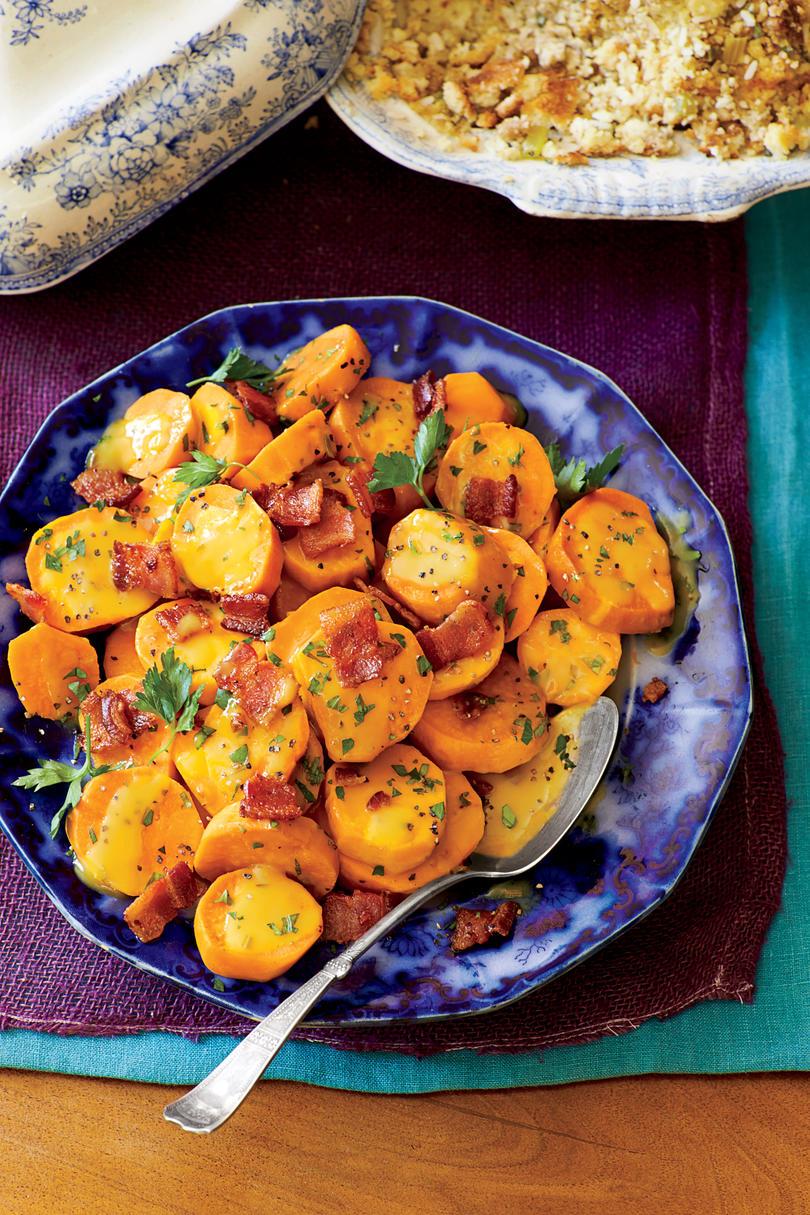 Slow-Cooker Sweet Potatoes with Bacon