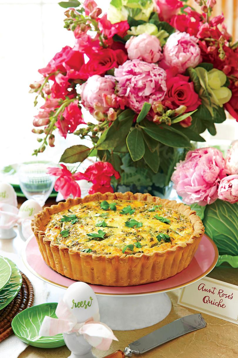 Asparges, Spring Onion, and Feta Quiche