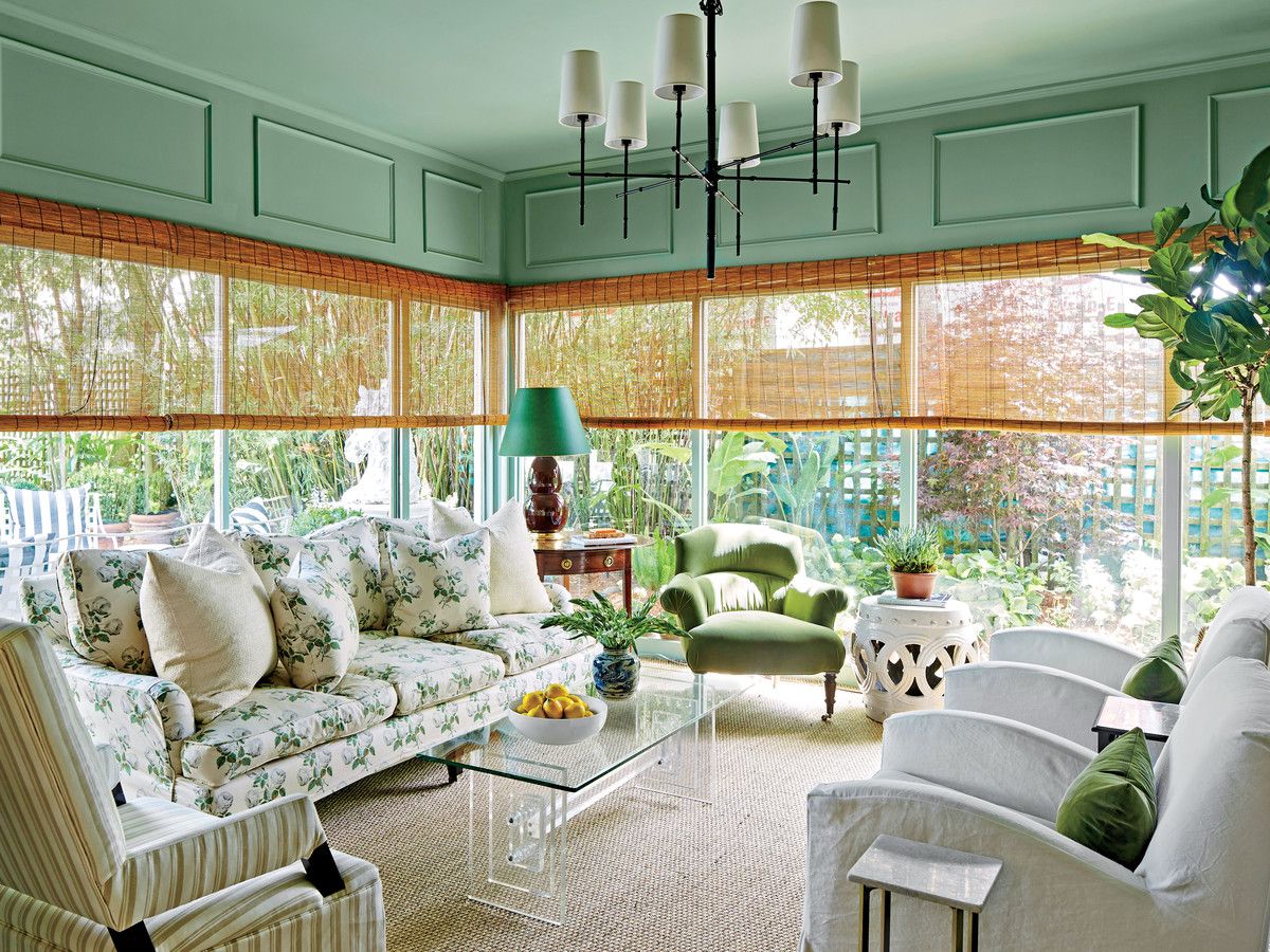 salvie Green Living Room with Neutral Accents