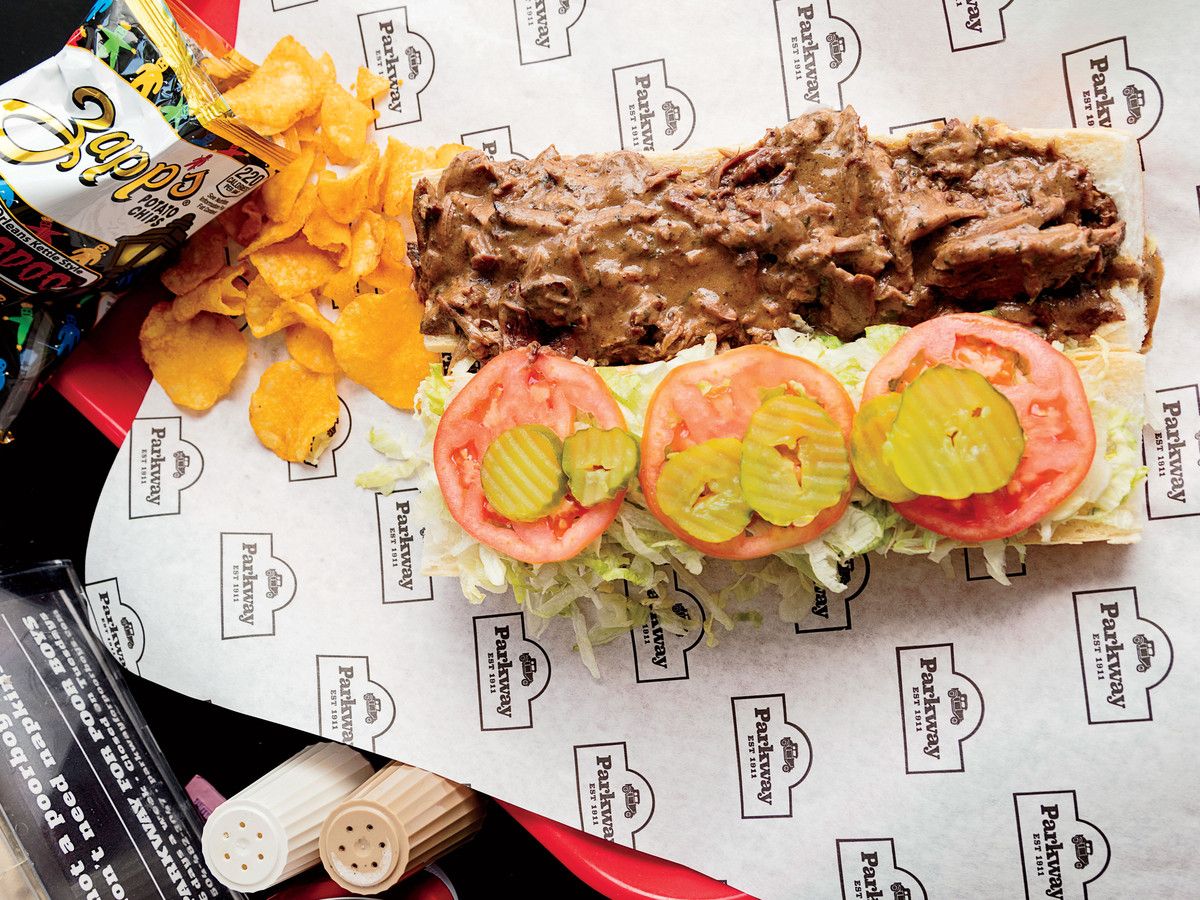 Parkway Bakery and Tavern Hot Roast Beef Poboy