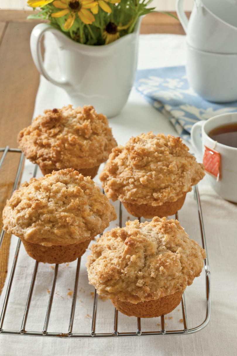Applesauce Muffins with Cinnamon Streusel Topping