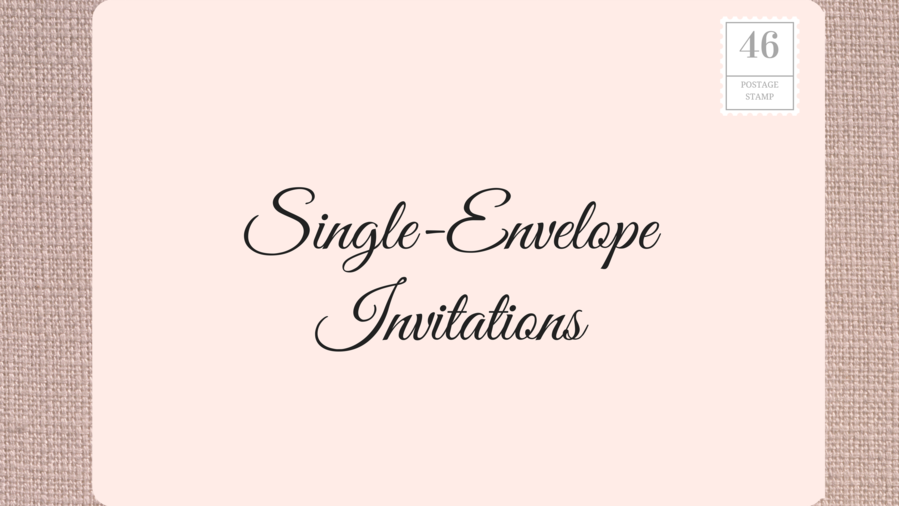 singe Envelope Wedding Invitations