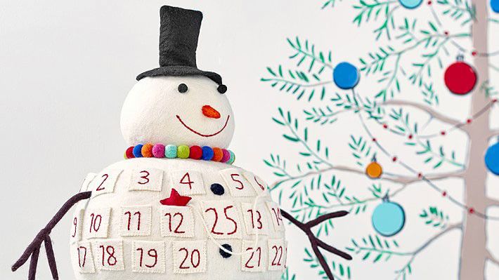 3D Merry & Bright Snowman Advent Calendar