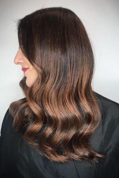 Chocolate Brown with Chestnut Balayage