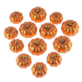 Mini Orange Glitter Pumpkins