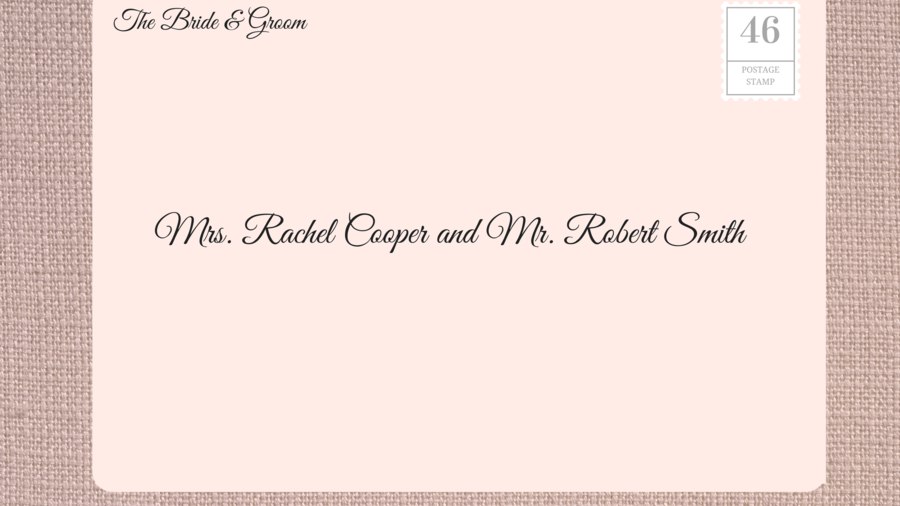 Adressering Wedding Invitations to Married Couple with Maiden Name
