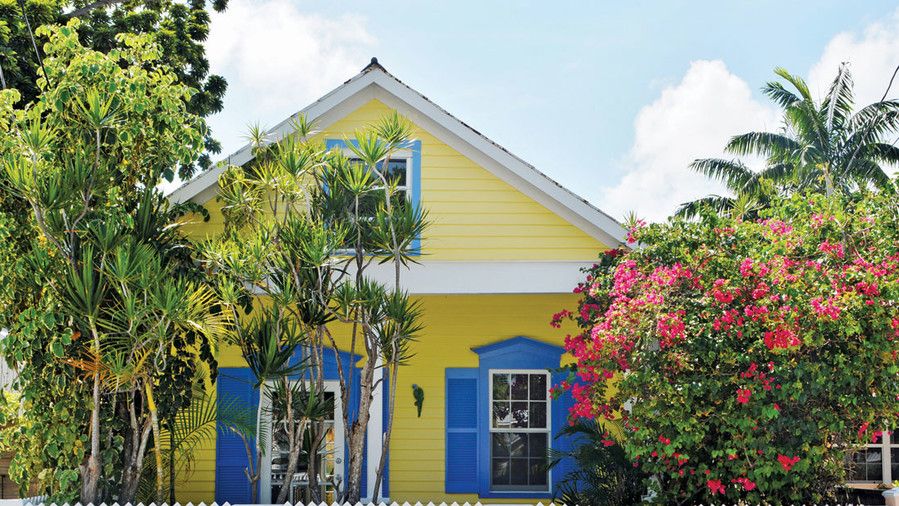 Azul and Yellow House in Key West Florida