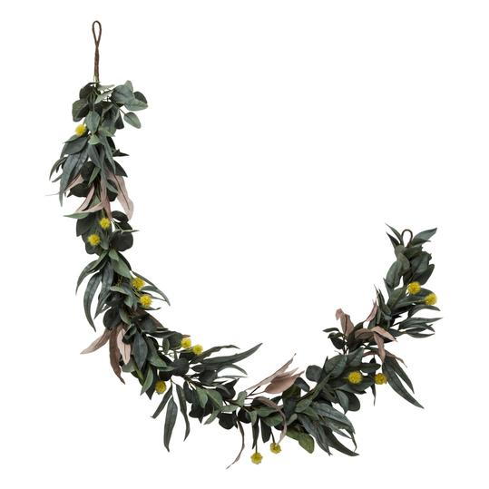 Hogar & Hand with Magnolia Faux Olive Leaf and Crespedia Garland