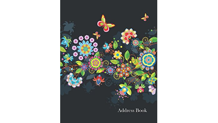 florescent Flower Address Book 