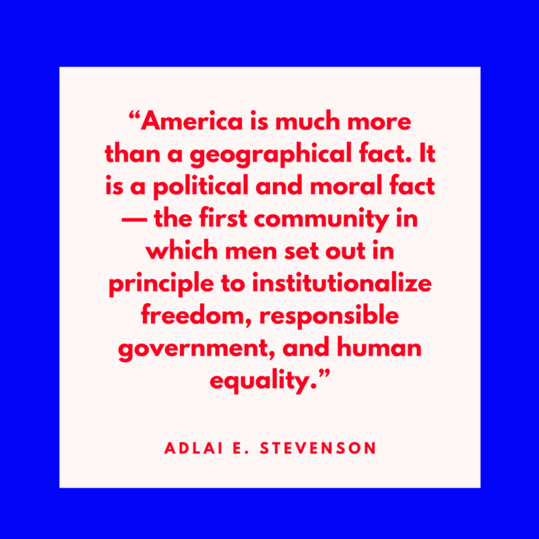 Адлай Stevenson on America