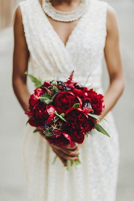 Pivoňka Wedding Bouquets Ruby