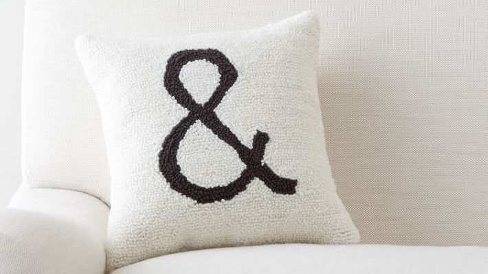 Ampersand Hook & Loop Pillow