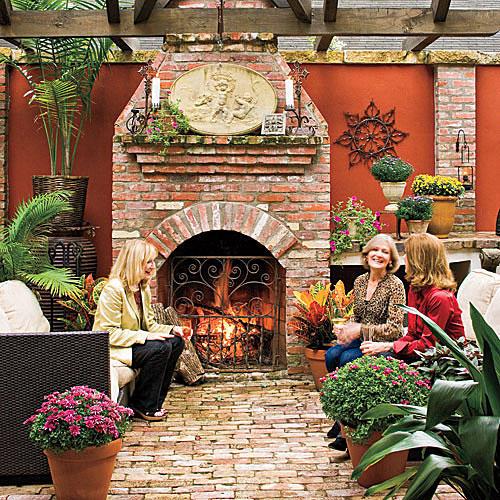 реколта Brick Outdoor Fireplace 