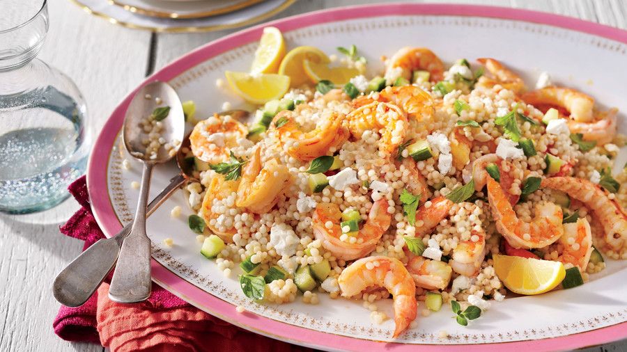 Ajo Shrimp and Herbed Couscous Salad