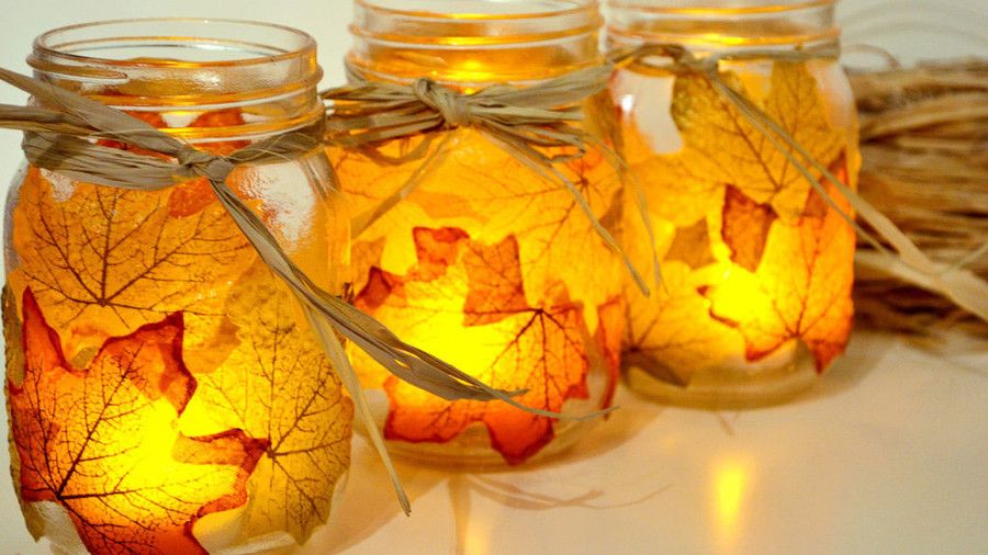 есен Leaf Mason Jars
