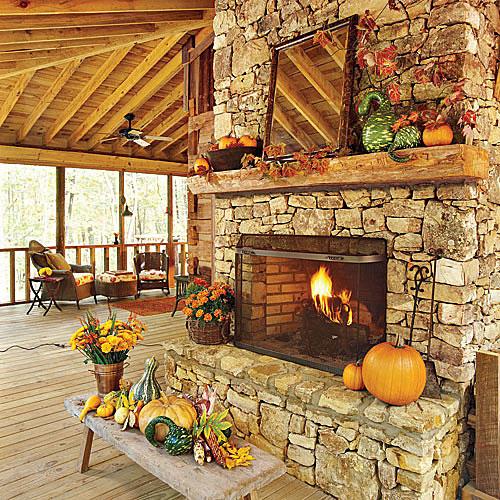 Podzim Stone Fireplace 