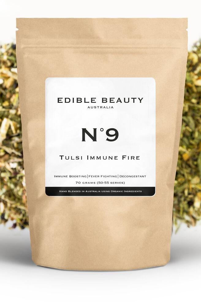 صالح للأ كل Beauty, No. 9 Tulsi Immune Fire Tea