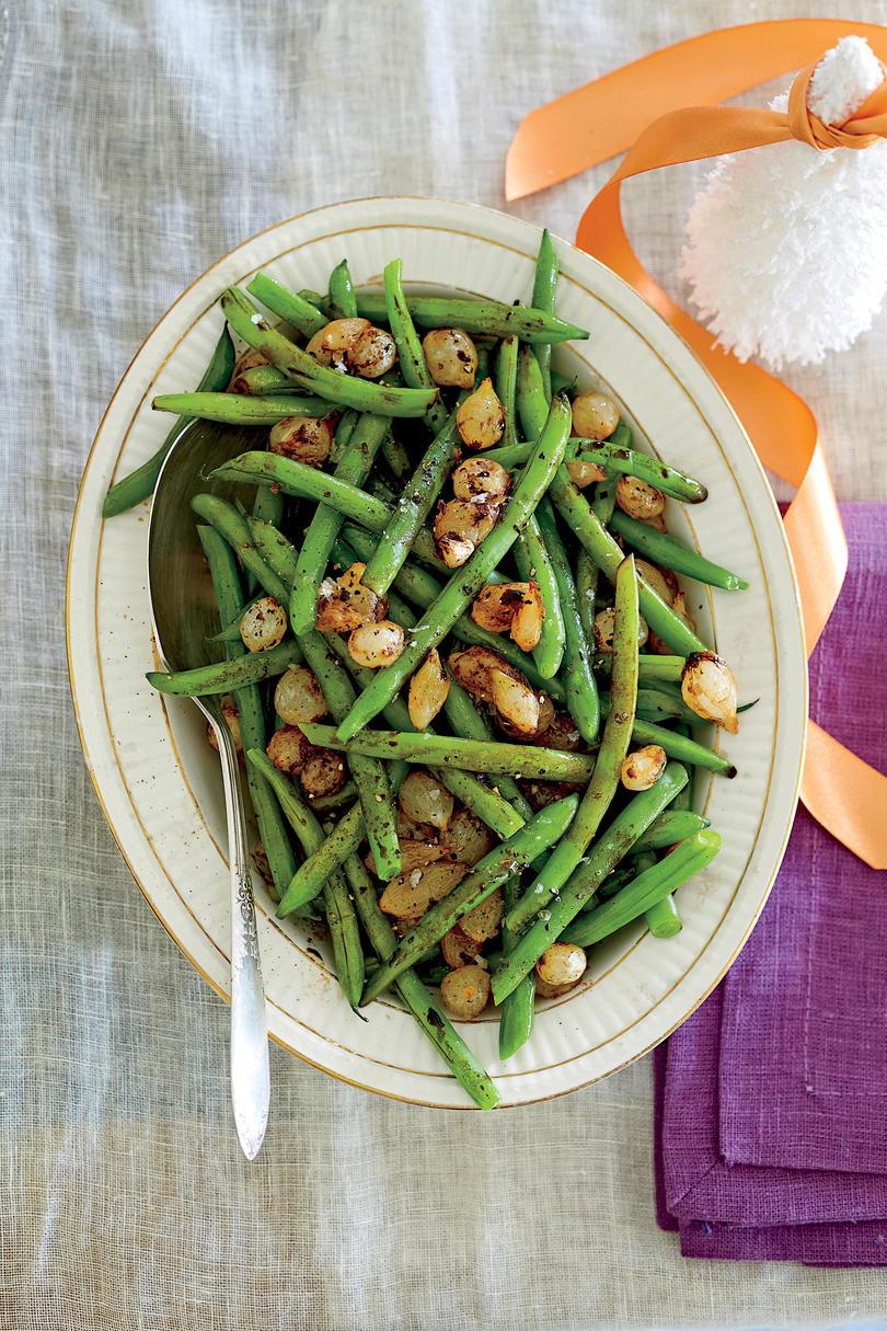 بلسمي Green Beans with Pearl Onions Recipe