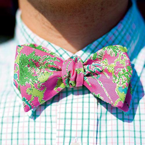 Beachy Pink Bow Tie