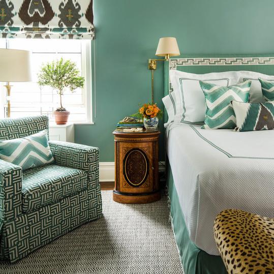 Ocean-barevný Blue Bedroom